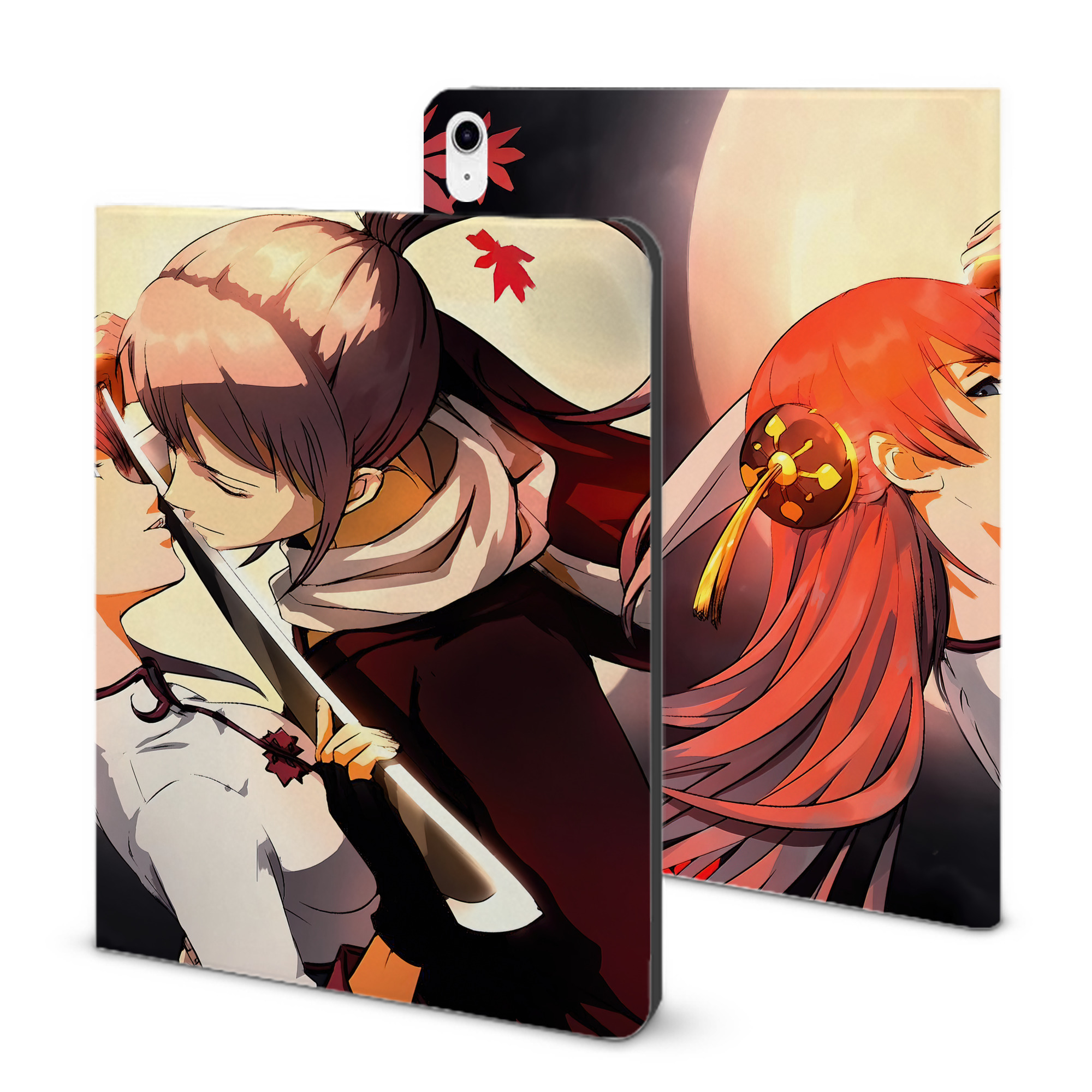 （画像用） ぎんたま 坂田銀時（さかたぎんとき） 神楽 志村新八（しむら しんぱち） GINTAMA Sakata Gintoki Kagura Shimura Shinpachi IPad ケース ブック型 PUレザー TPU 耐衝撃 軽量 薄型 ペン収納なし 全面保護 IPad 各モデル対応